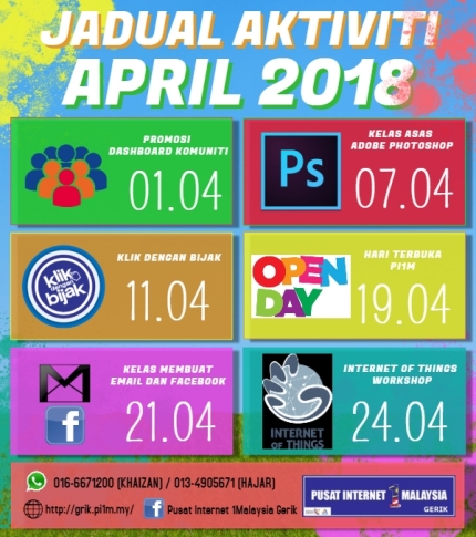 Jadual Aktiviti April 2018